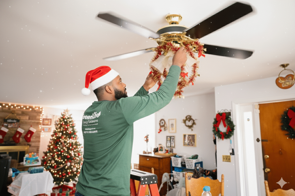 GreenLife employee during christmas season