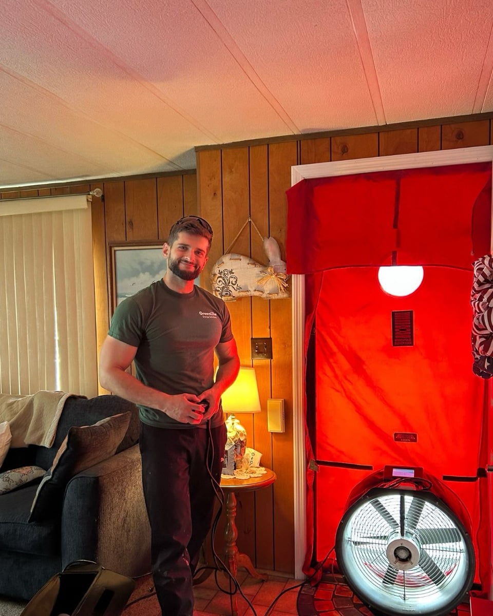GreenLife blower door test in New Jersey