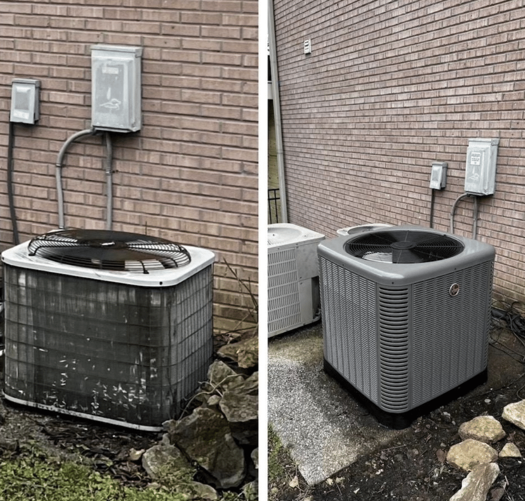 Old vs new AC unit comparison